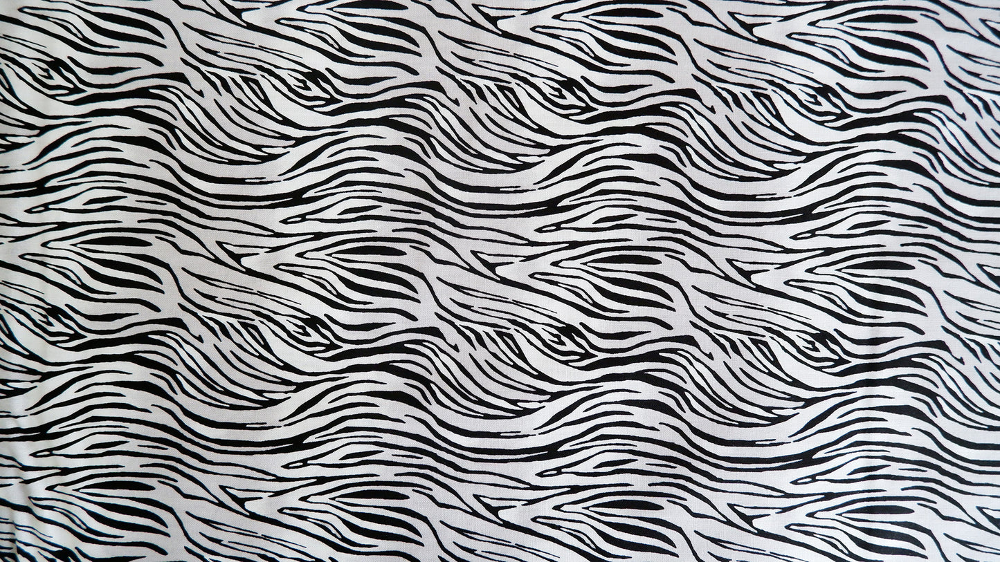 Cotton Fabric - Small White Tiger Print - Riley Blake