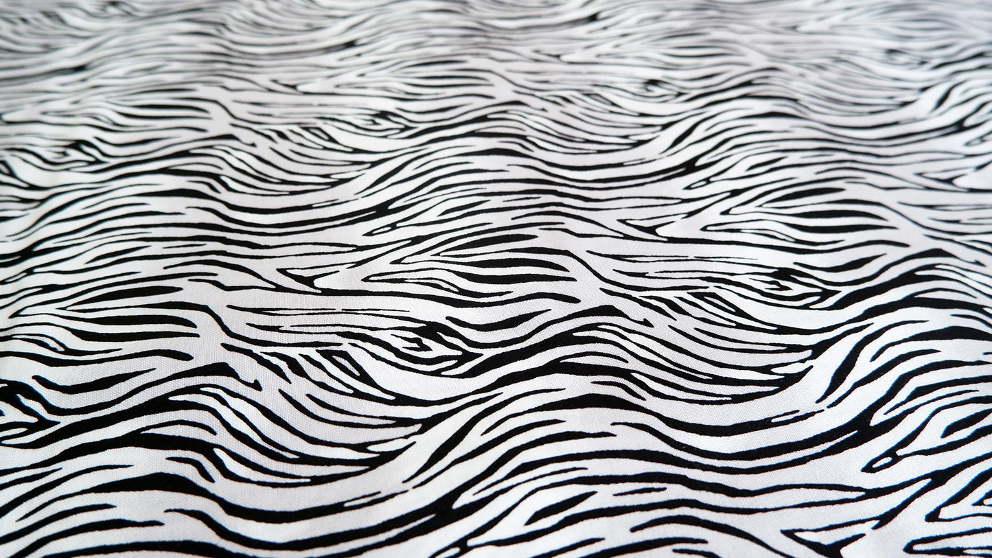 Cotton Fabric - Small White Tiger Print - Riley Blake