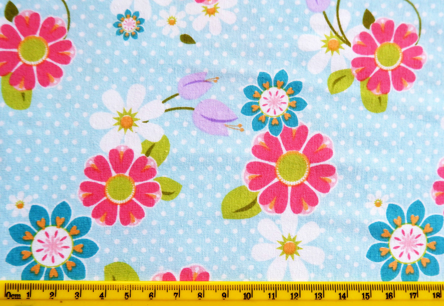Stretch Jersey - Floral Blue stretch knit