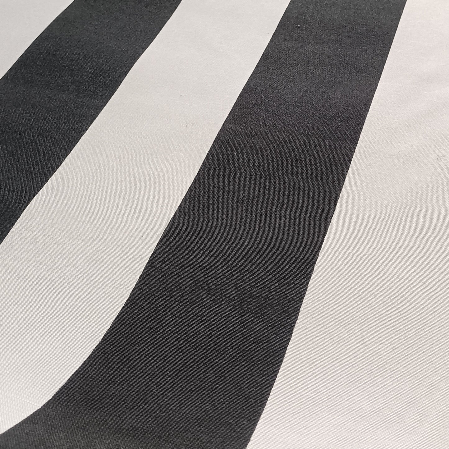 Canvas - Large Black and White Stripe - Indoor/Outdoor Use - Fabric Rescue