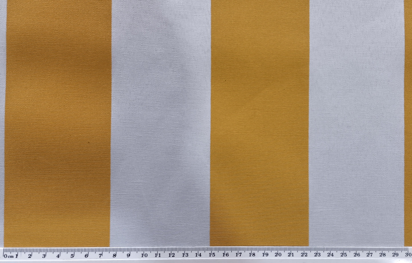 Canvas - Large Gold and White Stripe - Indoor/Outdoor Use - Fabric Rescue