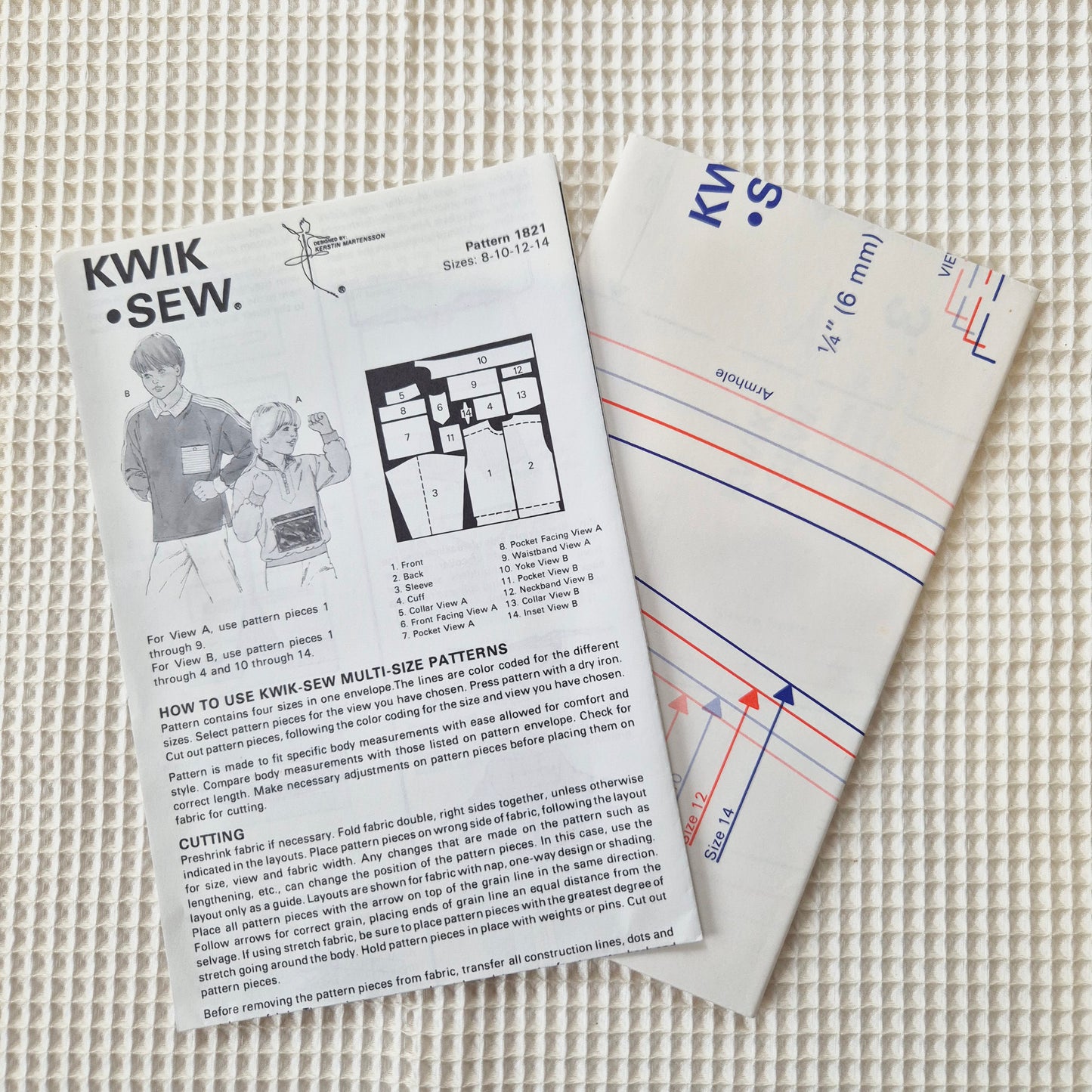 Kwik Sew 1821, Boys shirt pattern. Sizes 8 - 14