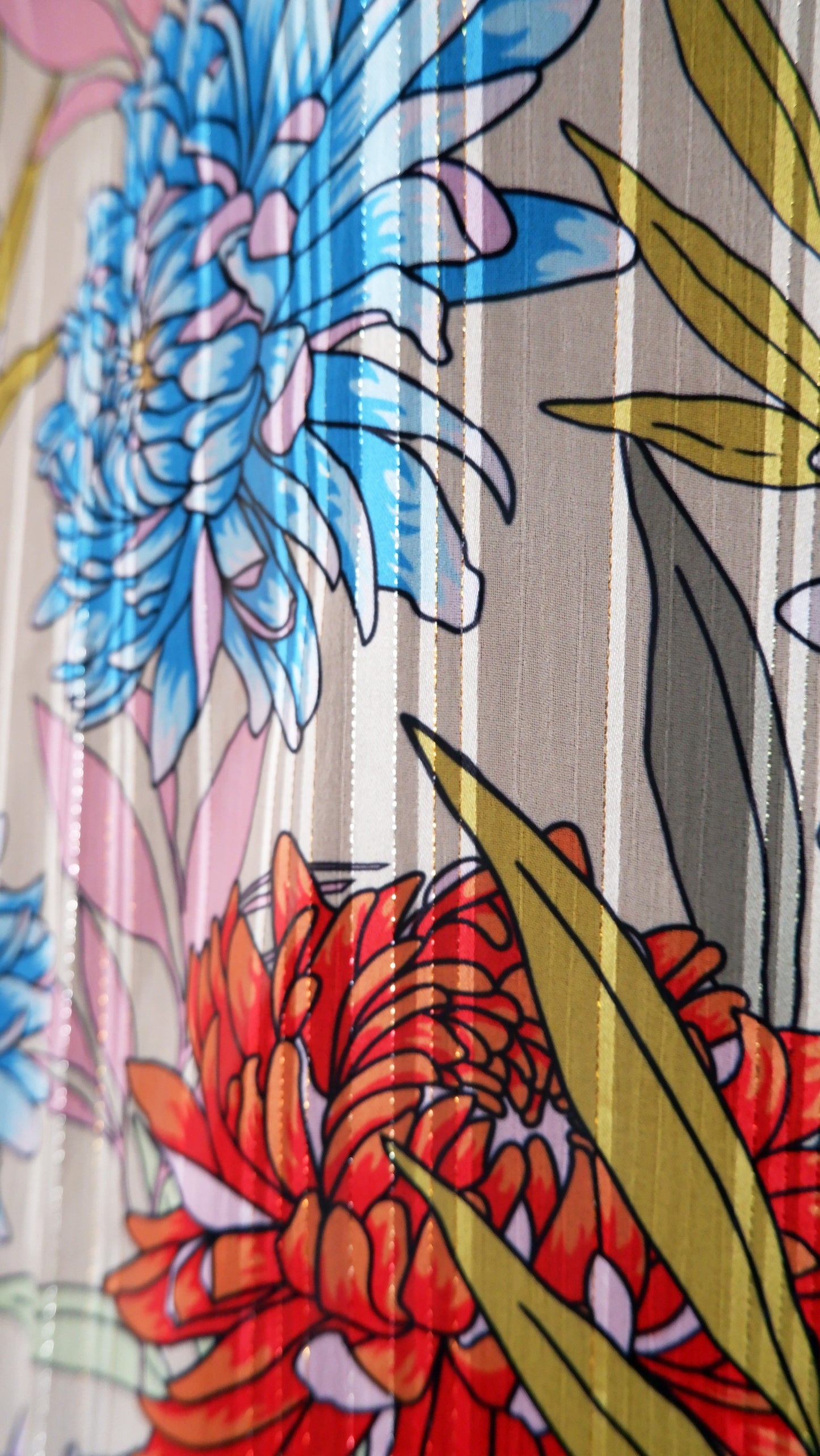 Chiffon - Large Floral Print with Sparkle