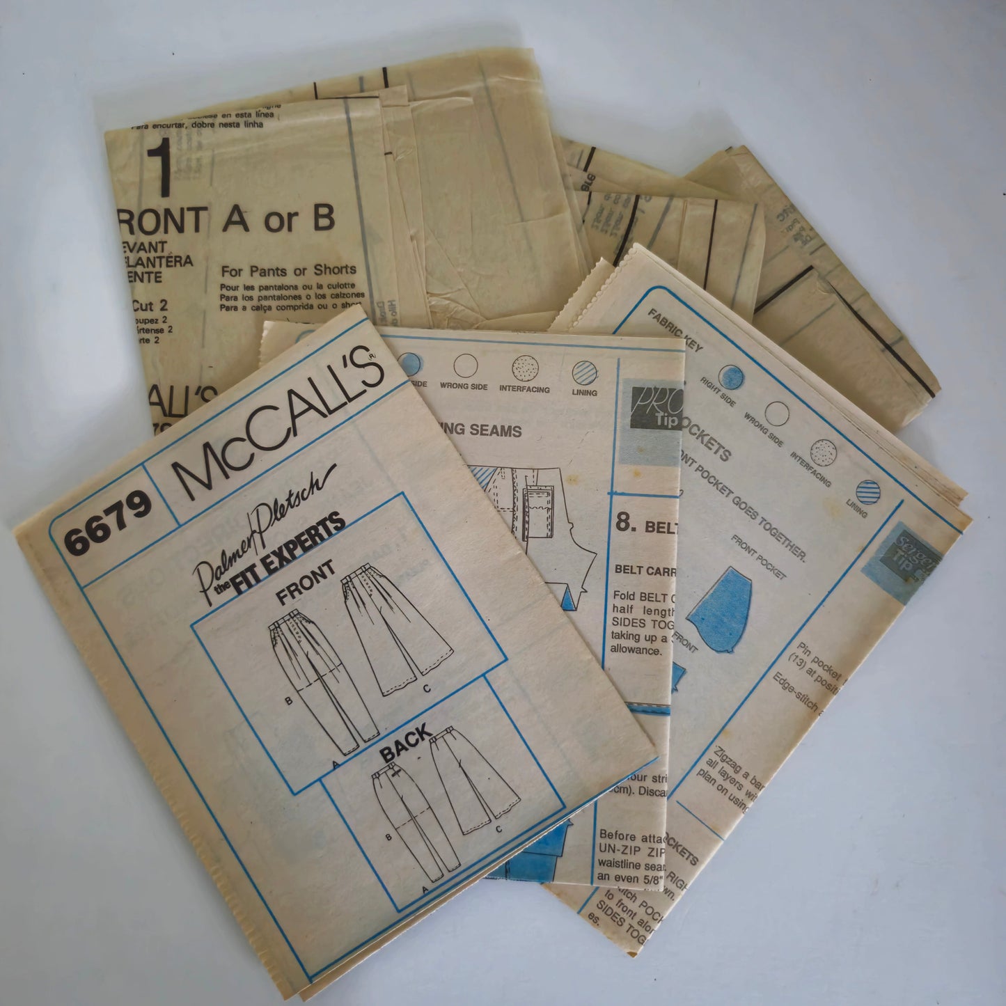 McCall's 6679, Relaxed Fit Jeans, Misses' pants shorts and culottes pattern, size 12