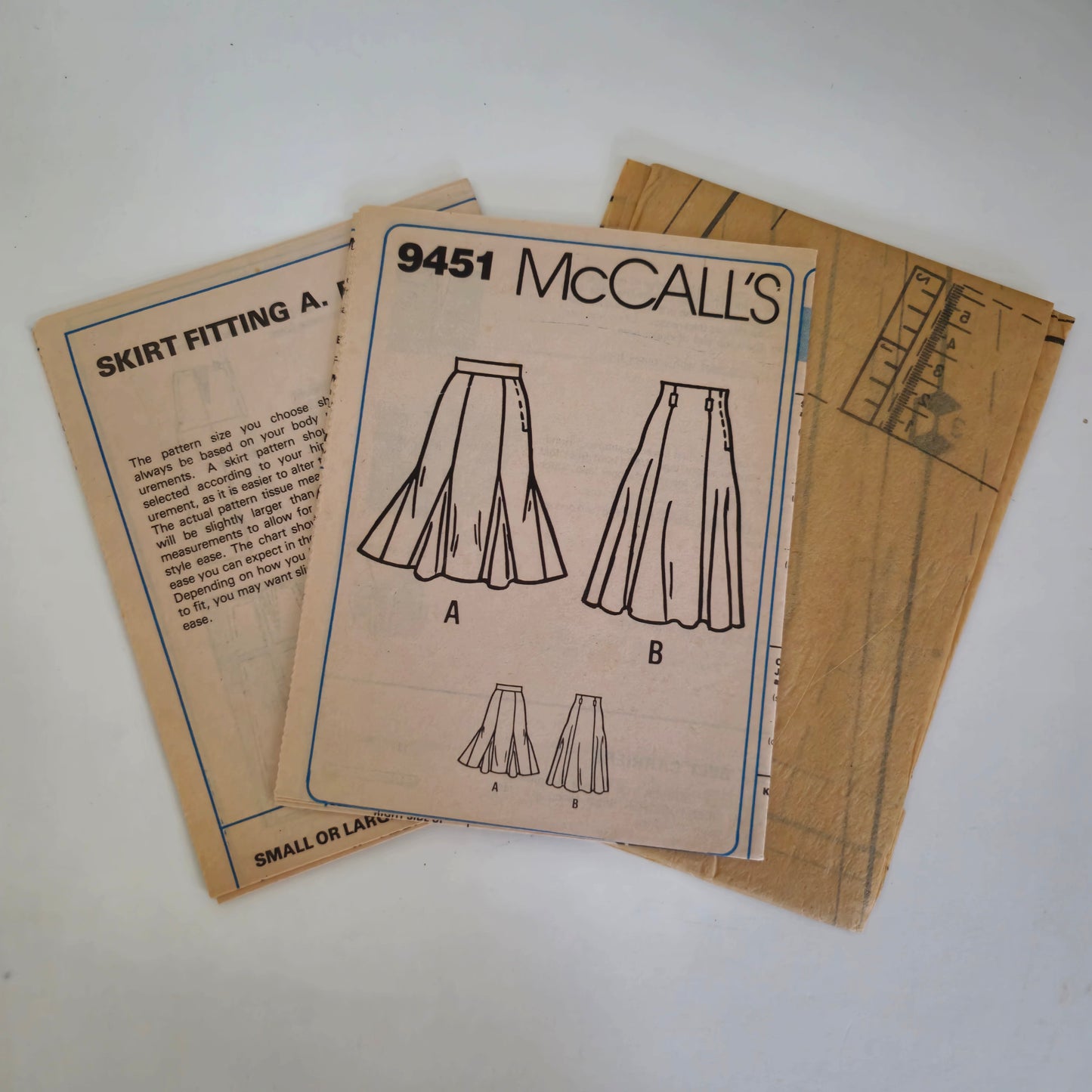 McCall's 9451, Misses' skirts pattern, size 10