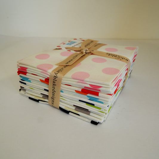 Medium Dot Fat Quarter - 11 Pieces - Le Creme Basics Riley Blake