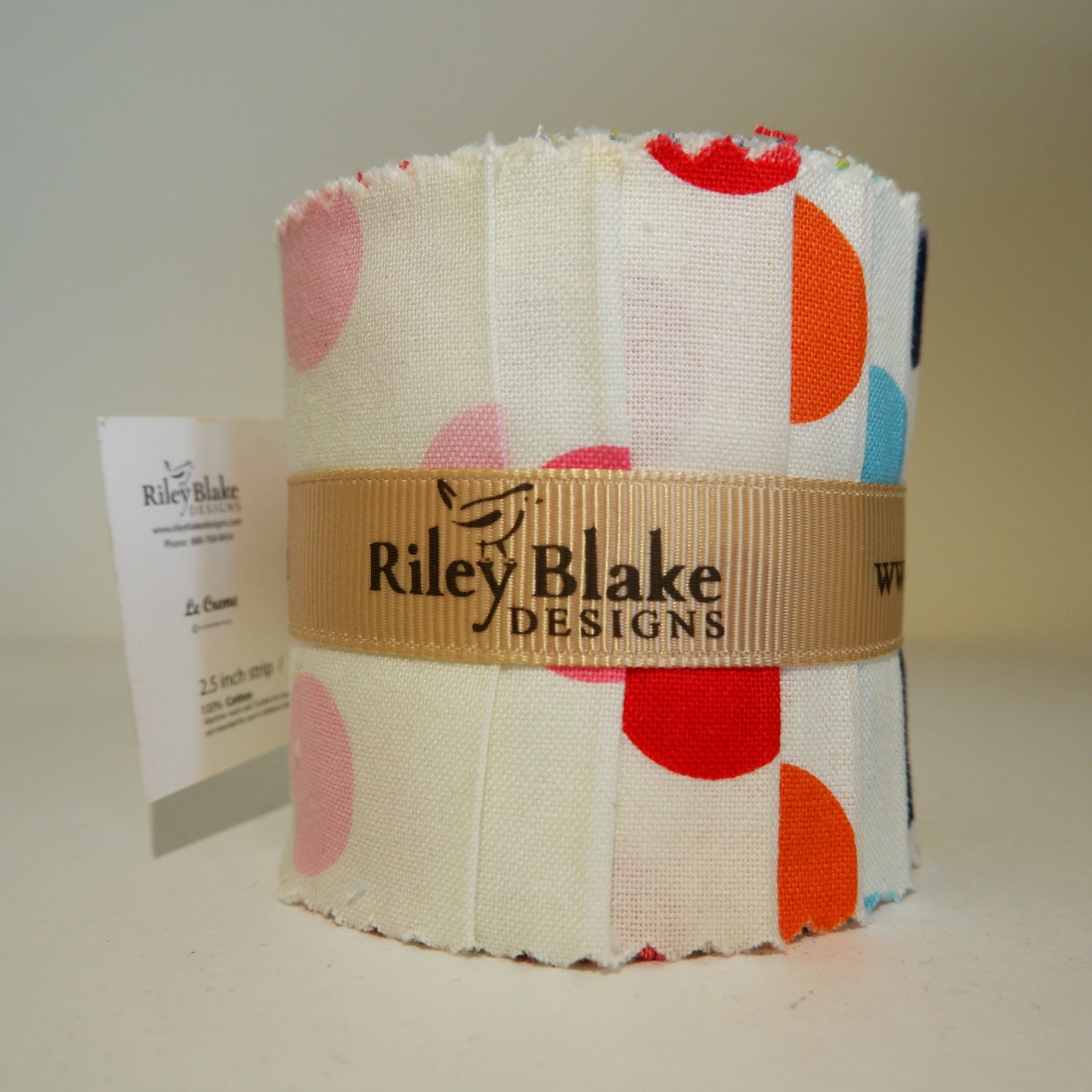 Medium Creme Dot Rolie Polie - 11 Pieces - Le Creme Basics Riley Blake