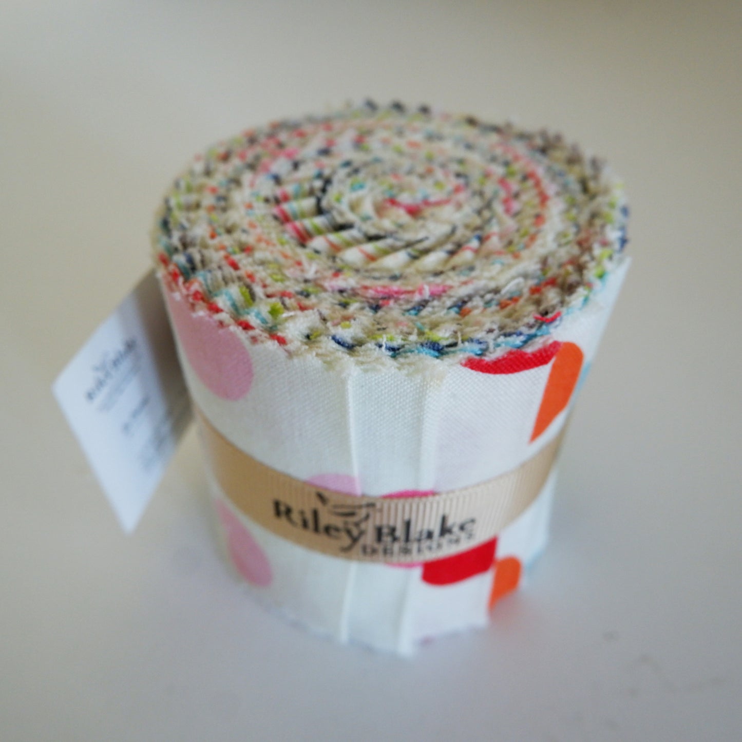 Medium Creme Dot Rolie Polie - 11 Pieces - Le Creme Basics Riley Blake