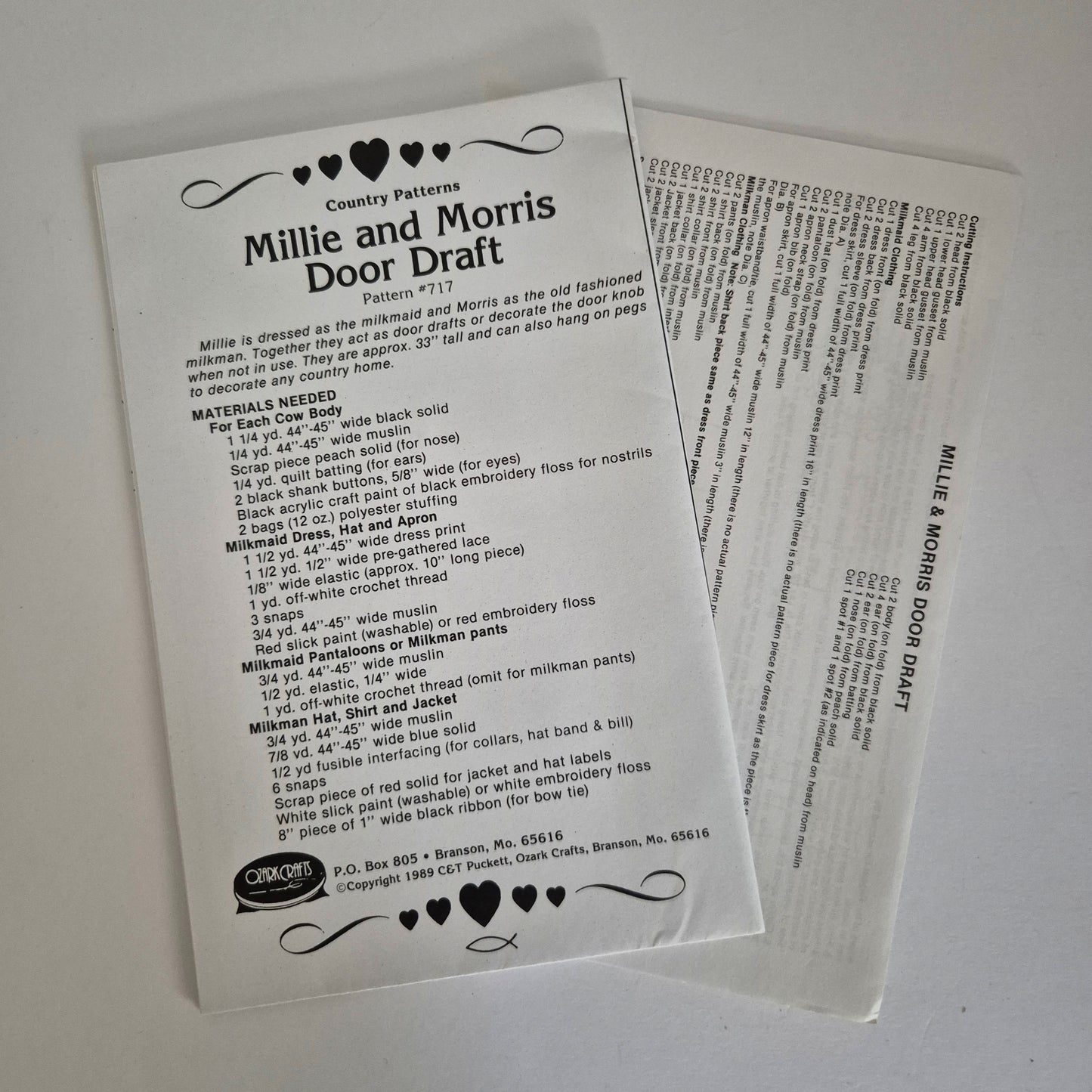 Millie and Morris Door Draft pattern by Ozark Crafts