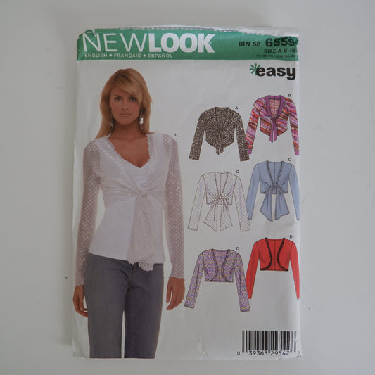 New Look 6559, Knit top pattern, Sizes 8 - 18