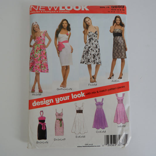 New Look 6699, Dress pattern, Sizes 8 - 18
