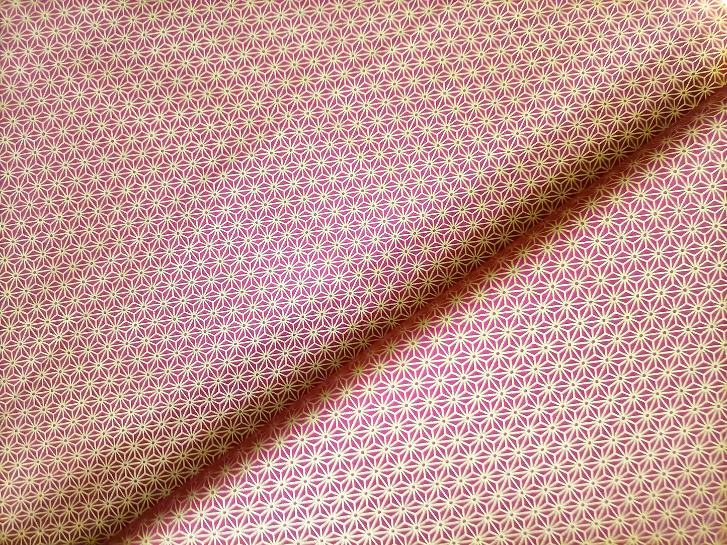 Cotton Fabric - Oriental Metallic Stars on Red - Robert Kaufman