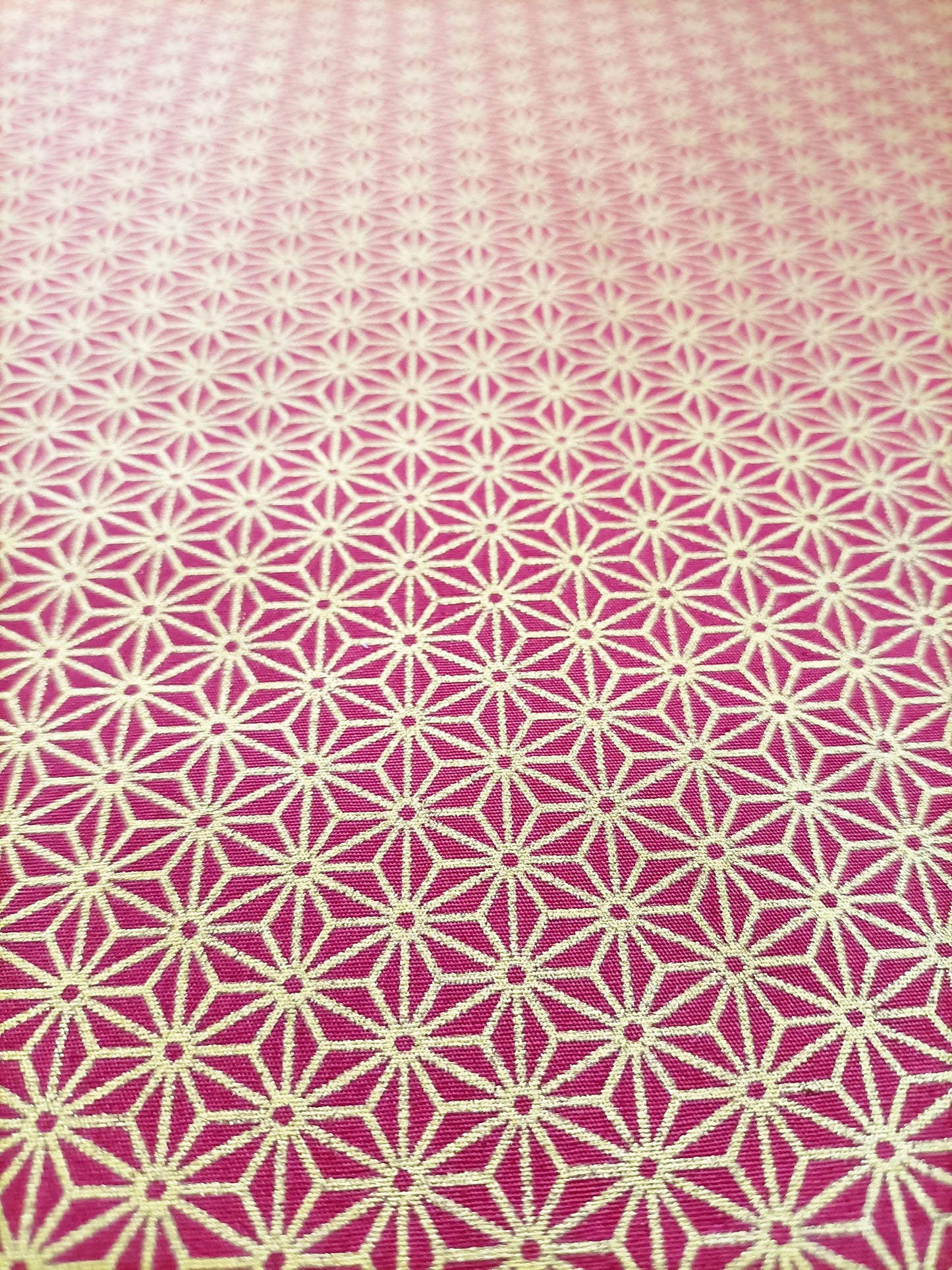 Cotton Fabric - Oriental Metallic Stars on Red - Robert Kaufman