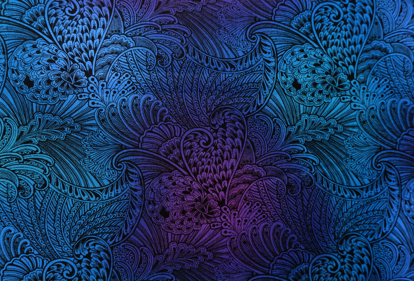 Cotton Fabric - Peacock Flourish - Benartex