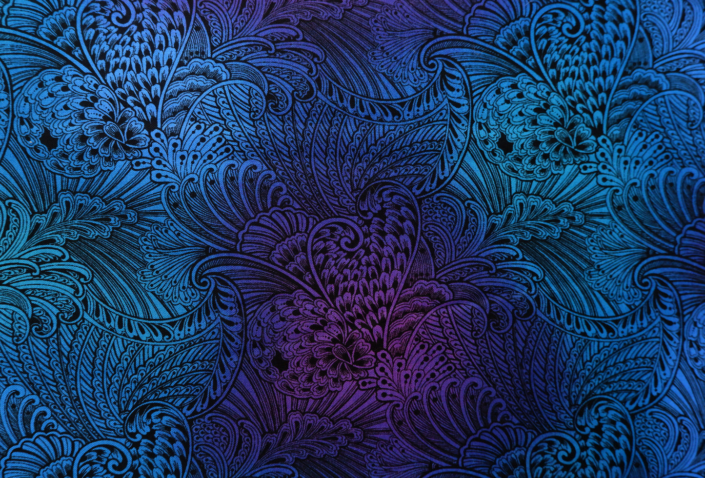 Cotton Fabric - Peacock Flourish - Benartex