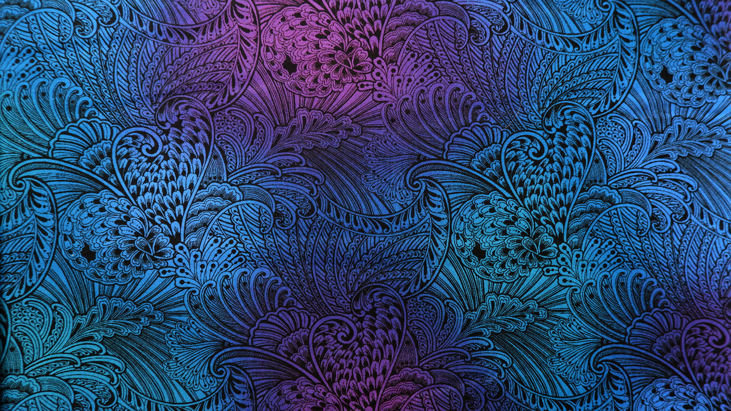 Cotton Fabric - Peacock Flourish - Benartex