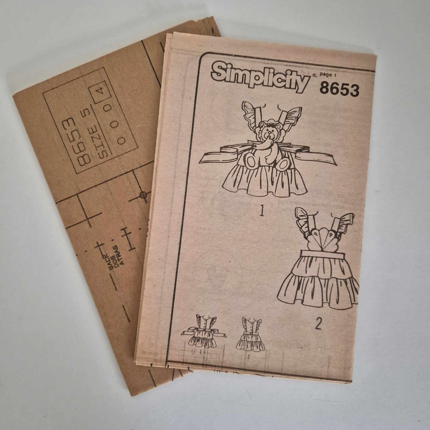 Simplicity 8653, Child's sundress pattern, Size 5