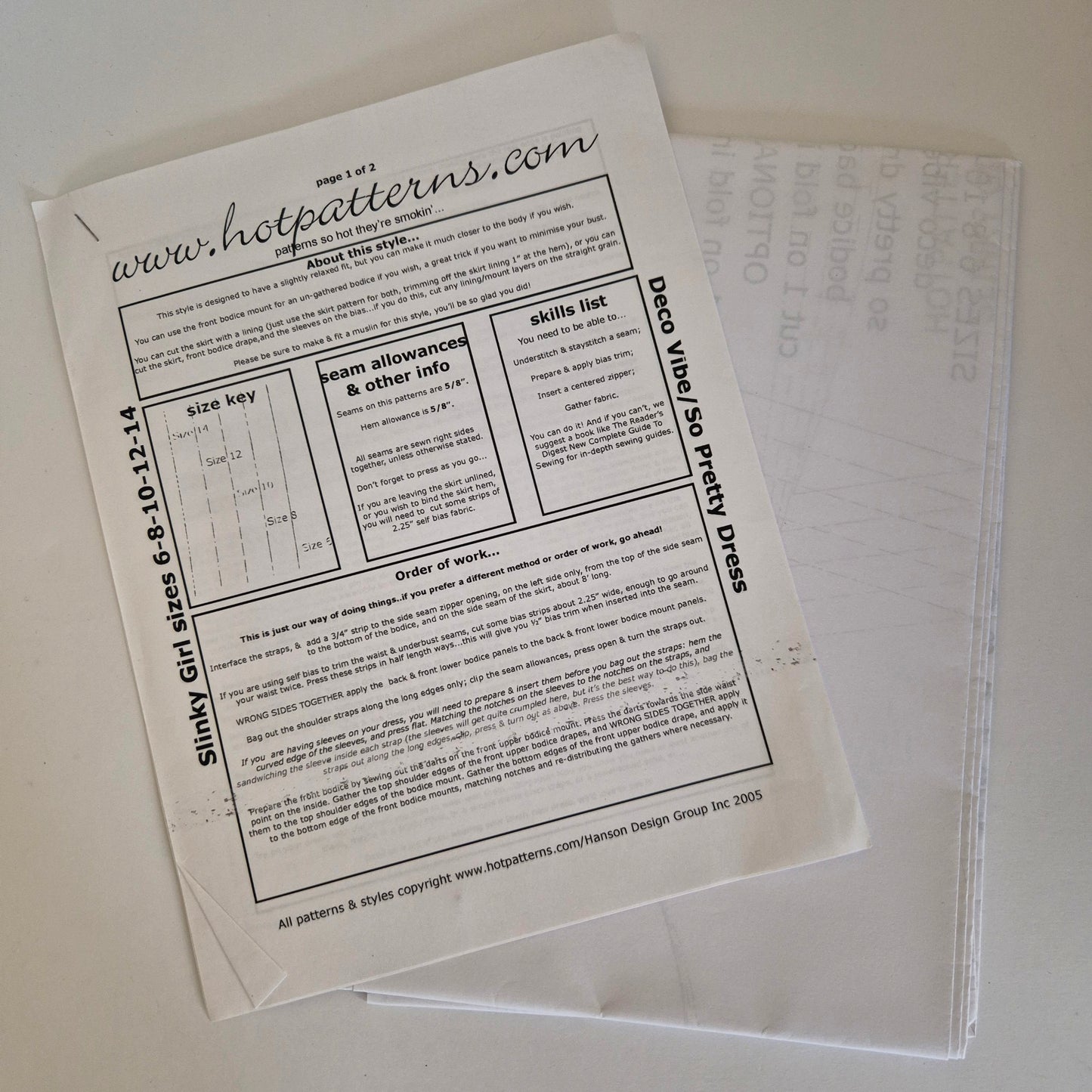 Hot Patterns Deco Vibe So Pretty Dress, Sizes 6 - 14