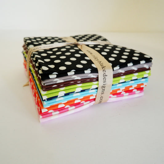 Small Dot Fat Quarter - 10 Pieces - Le Creme Basics Riley Blake