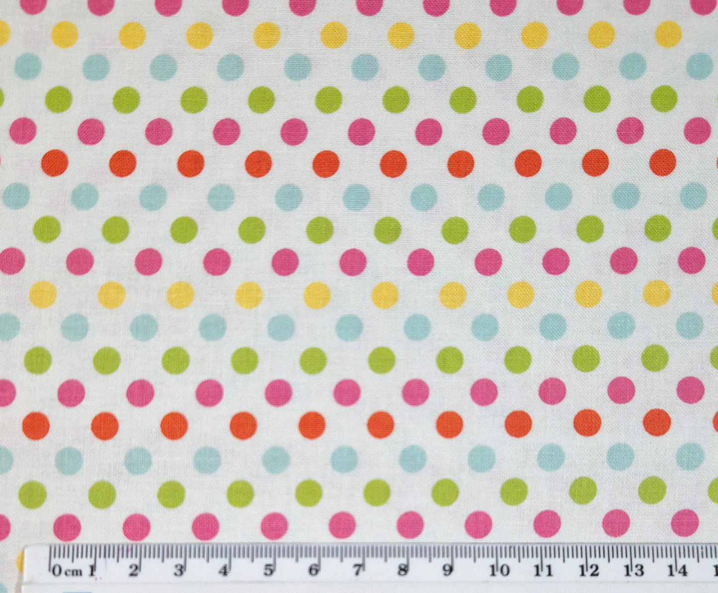 Cotton Fabric - Small Multi Dot on Cream - Riley Blake