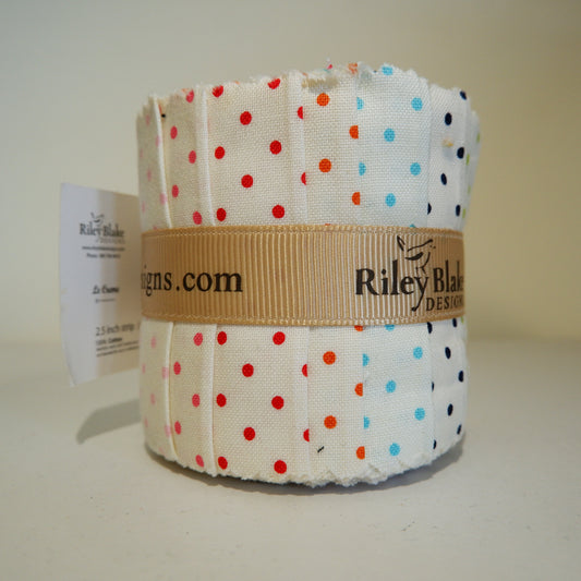 Swiss Dot Rolie Polie - 11 Pieces - Le Creme Basics Riley Blake