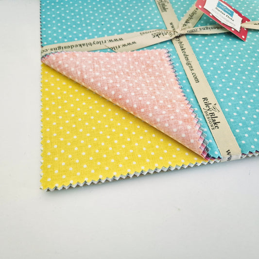 Swiss Dots - 10 inch Stacker - 19 Pieces - Riley Blake