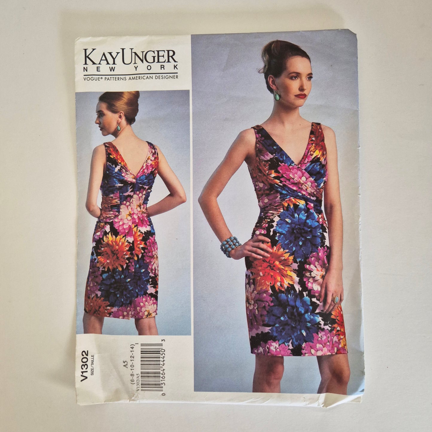 Vogue V1302, Kay Unger dress pattern, Size 6 - 14