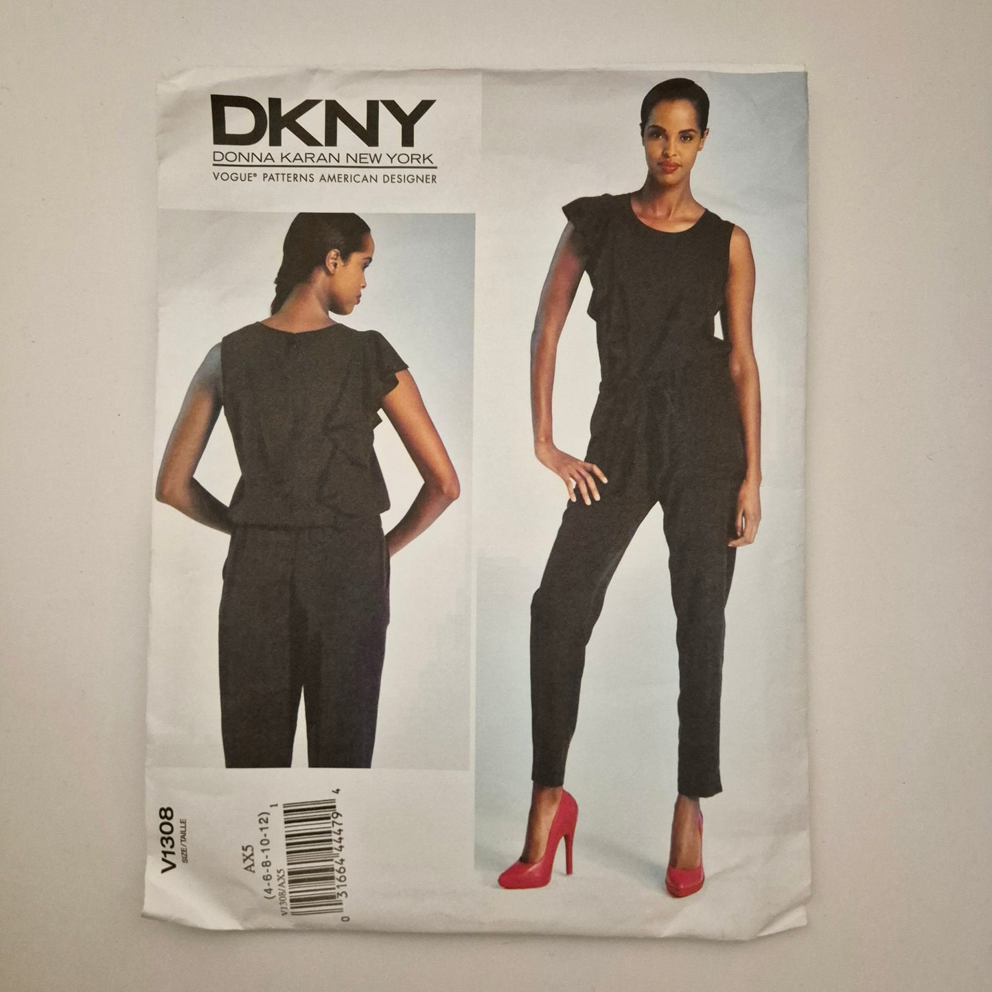 Vogue V1308 DKNY jumpsuit pattern. Sizes 4 - 12