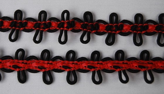 Black and Red Bow Tie Trim