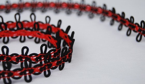 Black and Red Bow Tie Trim