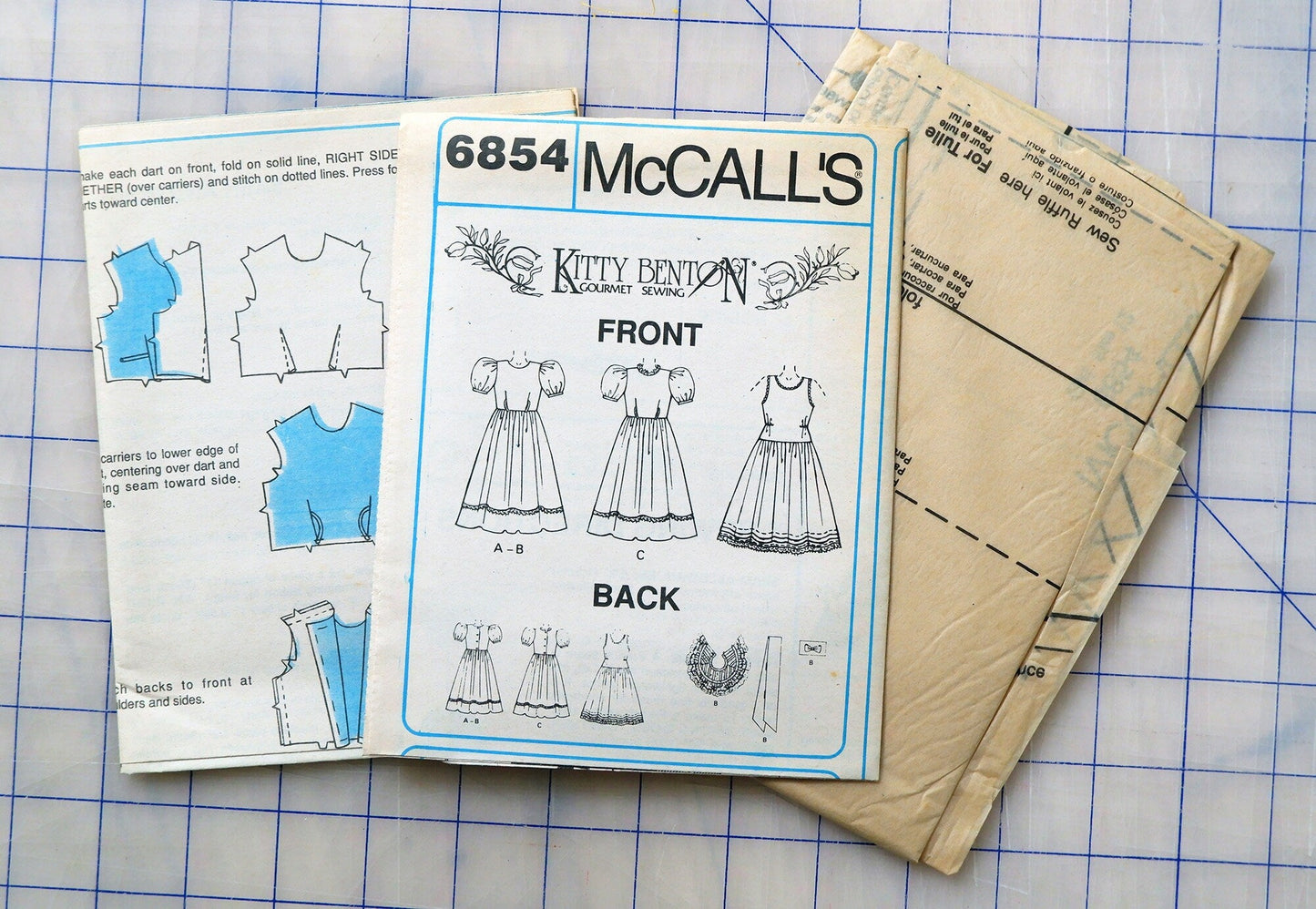 McCall's 6854 girls dress pattern, size 12