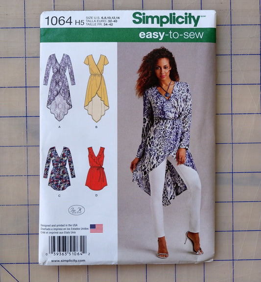 Simplicity 1064, tunic pattern and tie belt pattern, sizes 6 - 14