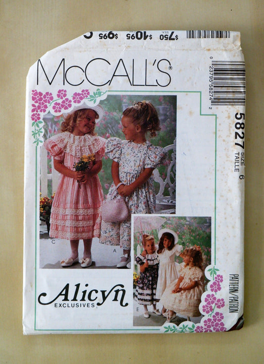 McCall's 5827, girls dress pattern, size 6