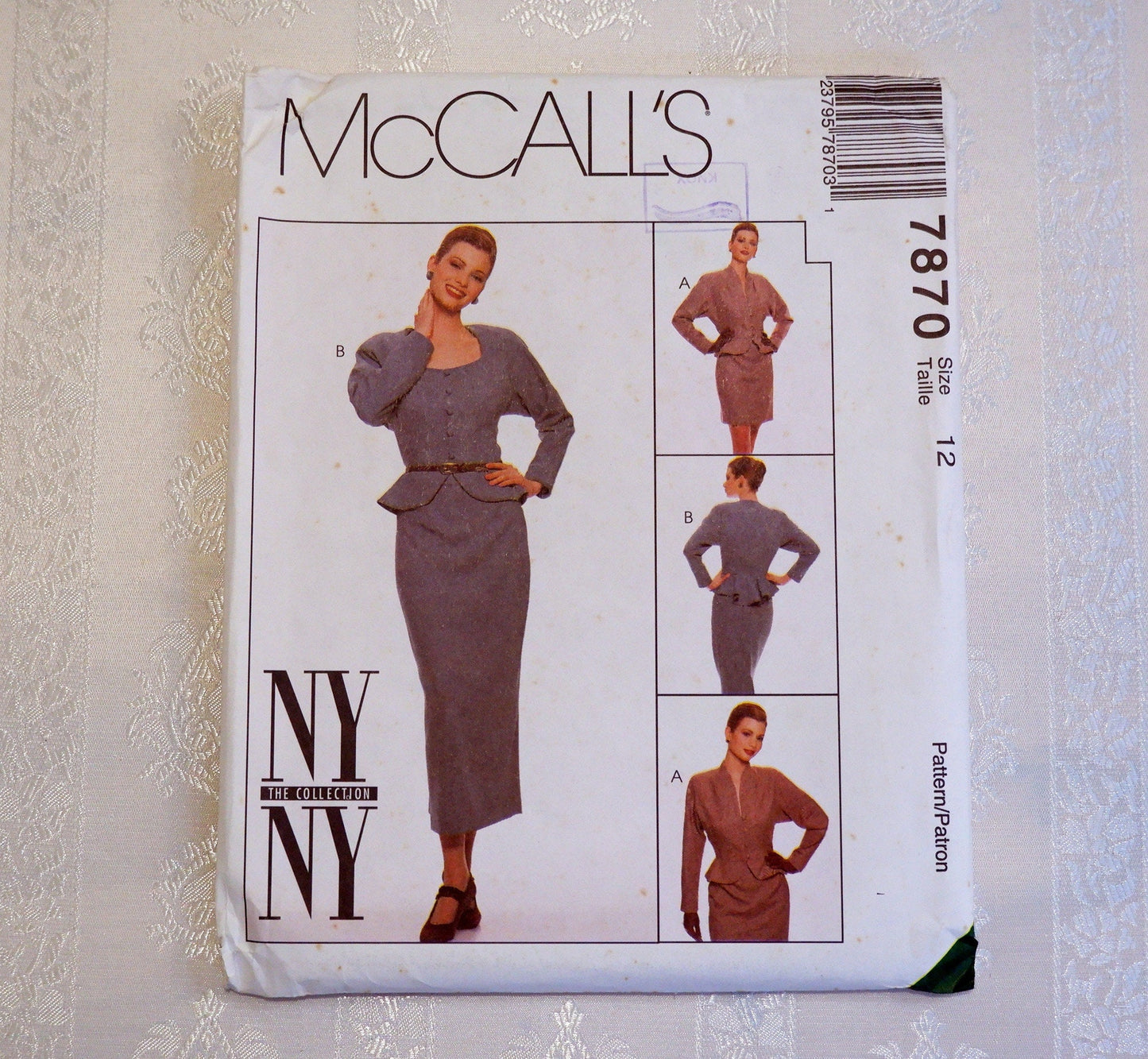 McCall's 7870, lined jacket and skirt pattern, Size 12