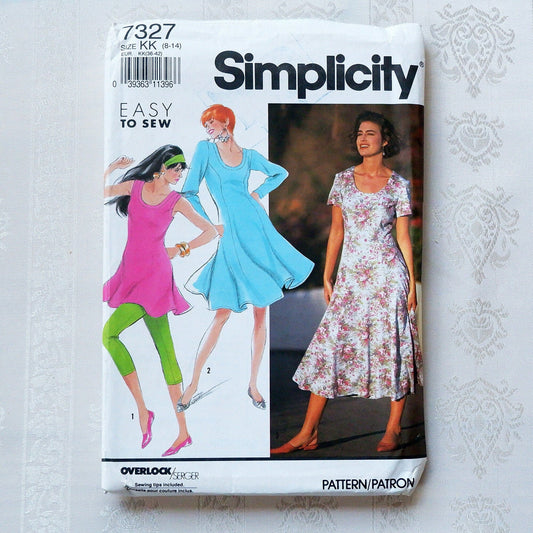 Simplicity 7327, Dress and leggings pattern, Sizes 8 - 14