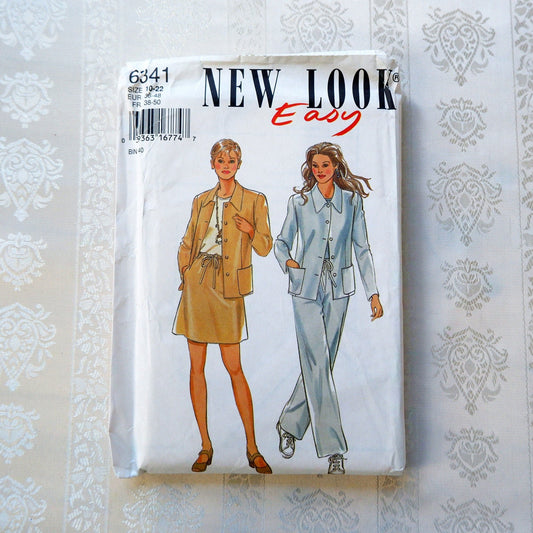 New Look 6341, jacket skirt and trousers pattern, Sizes 10 - 22