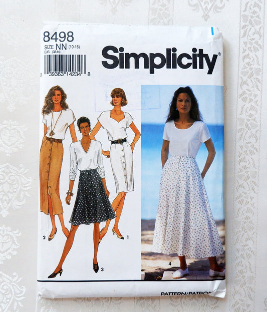 Simplicity 8498, skirt pattern, size 10 - 16