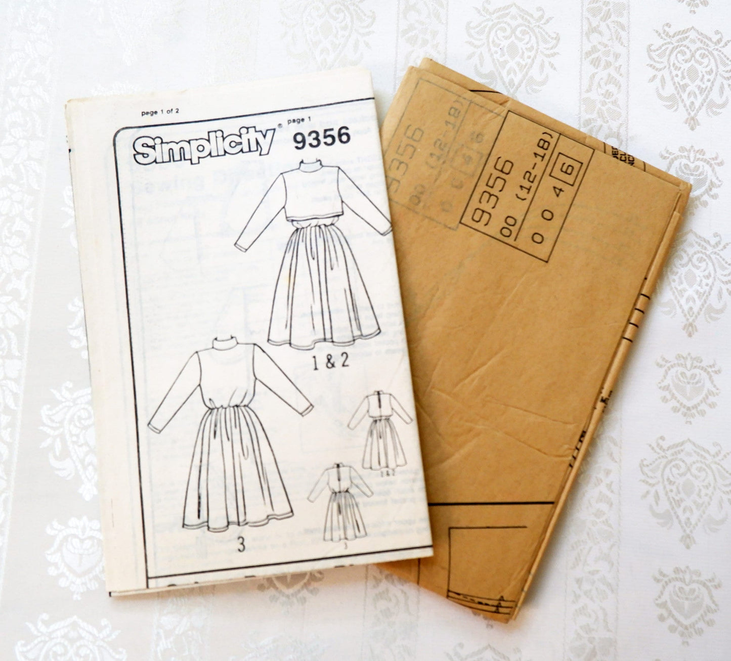 Simplicity 9356, womens petite dress pattern, size 12 - 18