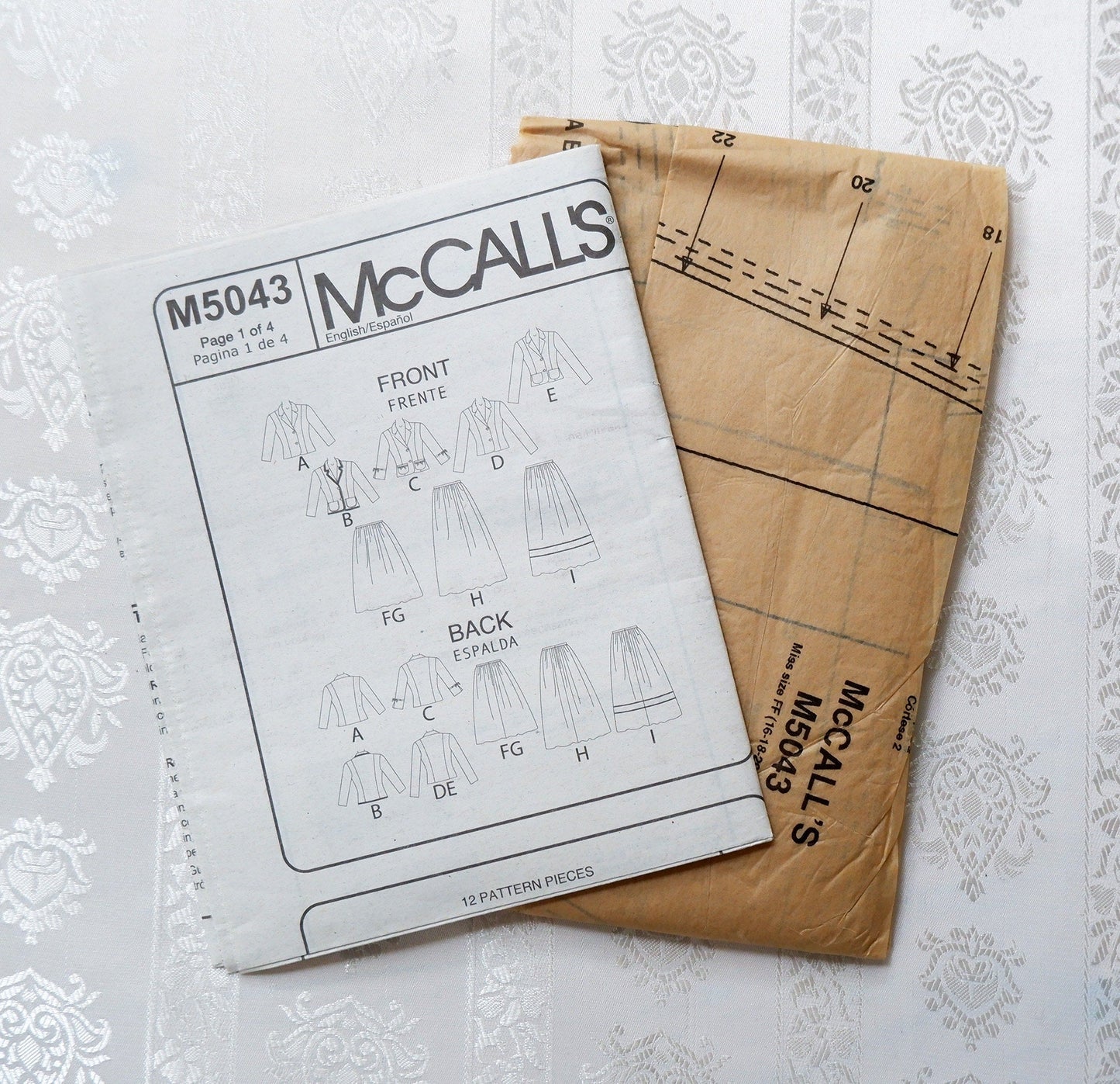McCall's M5043, jackets and skirts pattern, sizes 16 - 22