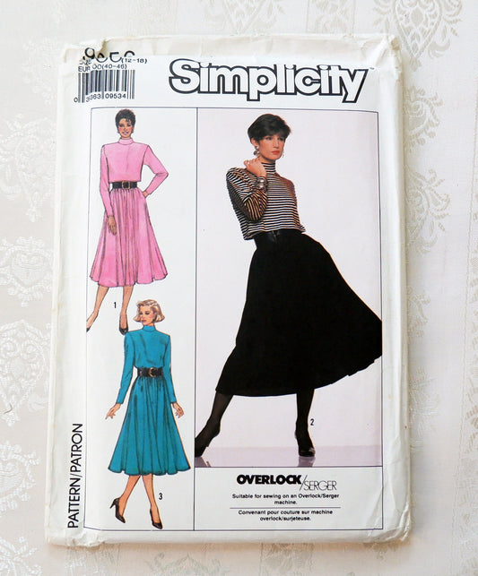 Simplicity 9356, womens petite dress pattern, size 12 - 18