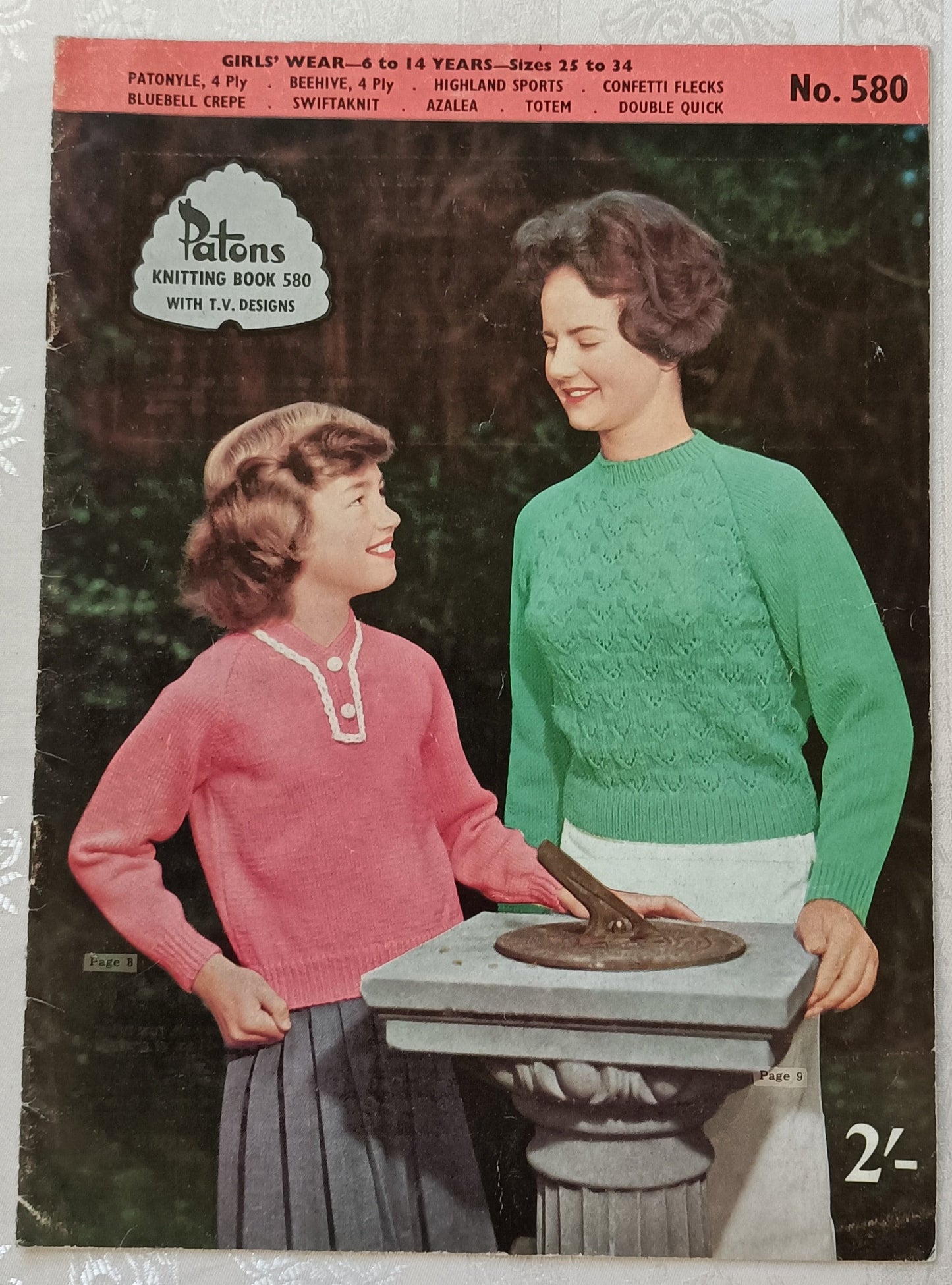 Patons knitting book 580 knitting patterns for girls 6 - 14