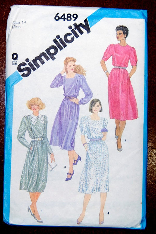 Simplicity 6489 Dress pattern, Size 14
