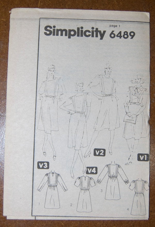 Simplicity 6489 Dress pattern, Size 14