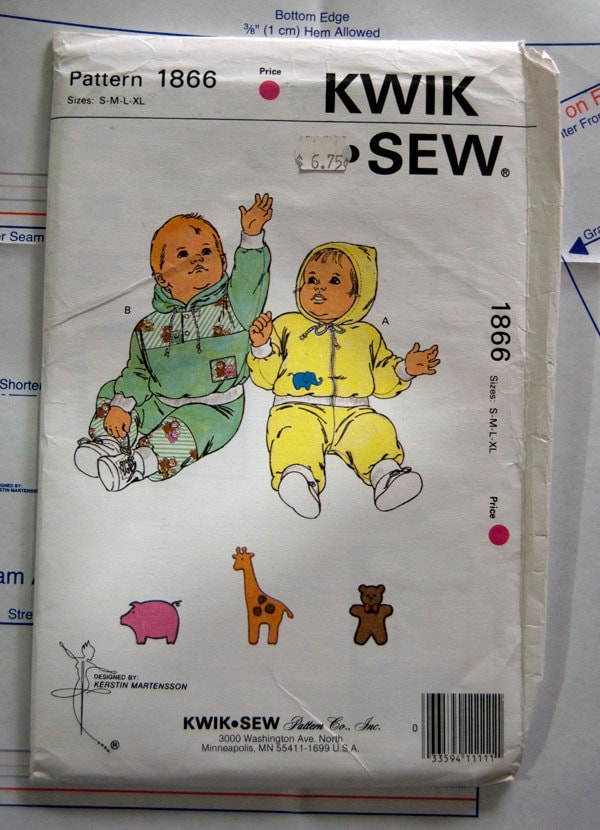 Kwik Sew 1866 Baby jogging suits Sizes S - XL