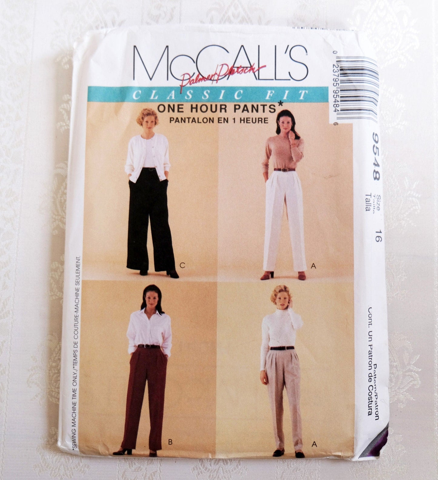 McCall's 9548, pants pattern classic fit, Size 16