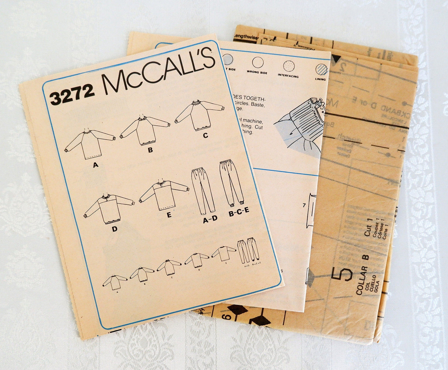 McCalls 3272, tops and pants pattern, Size 14