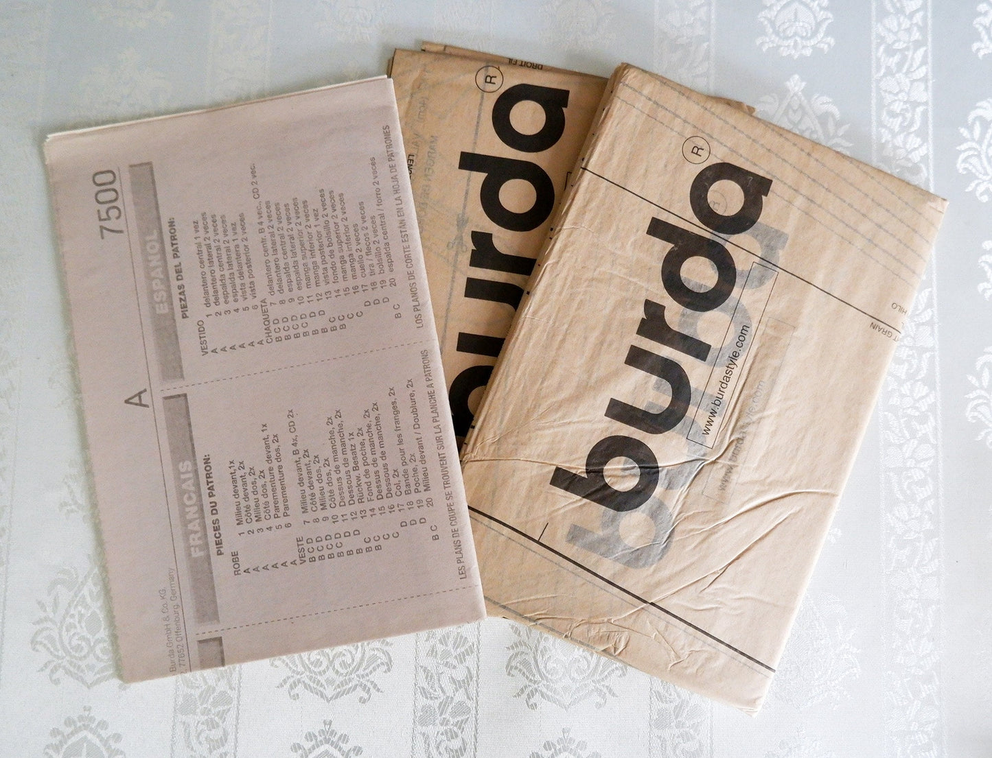 Burda 7500 dress and coat pattern, Sizes 18 to 34