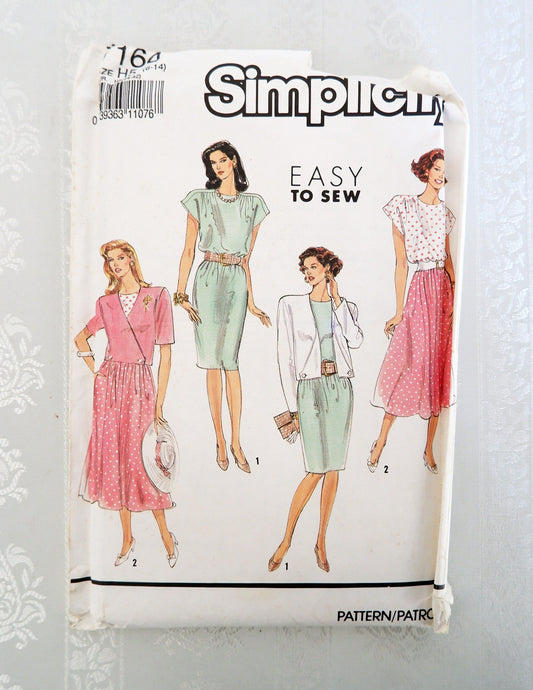 Simplicity 7164, women's dress and jacket pattern, sizes 6 - 14