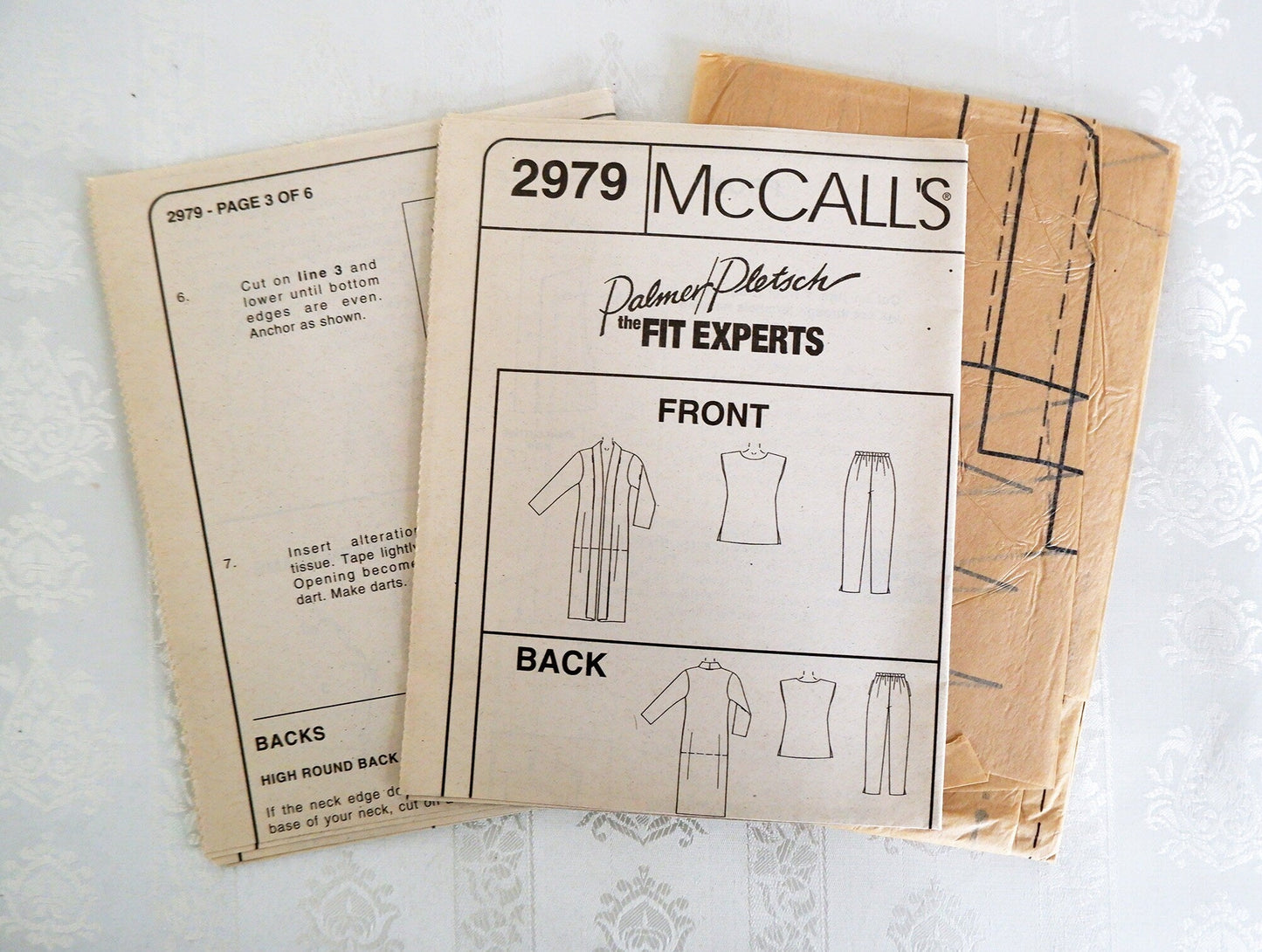 McCall's 2979, duster jacket top and pants pattern, sizes 8 - 18/S - L