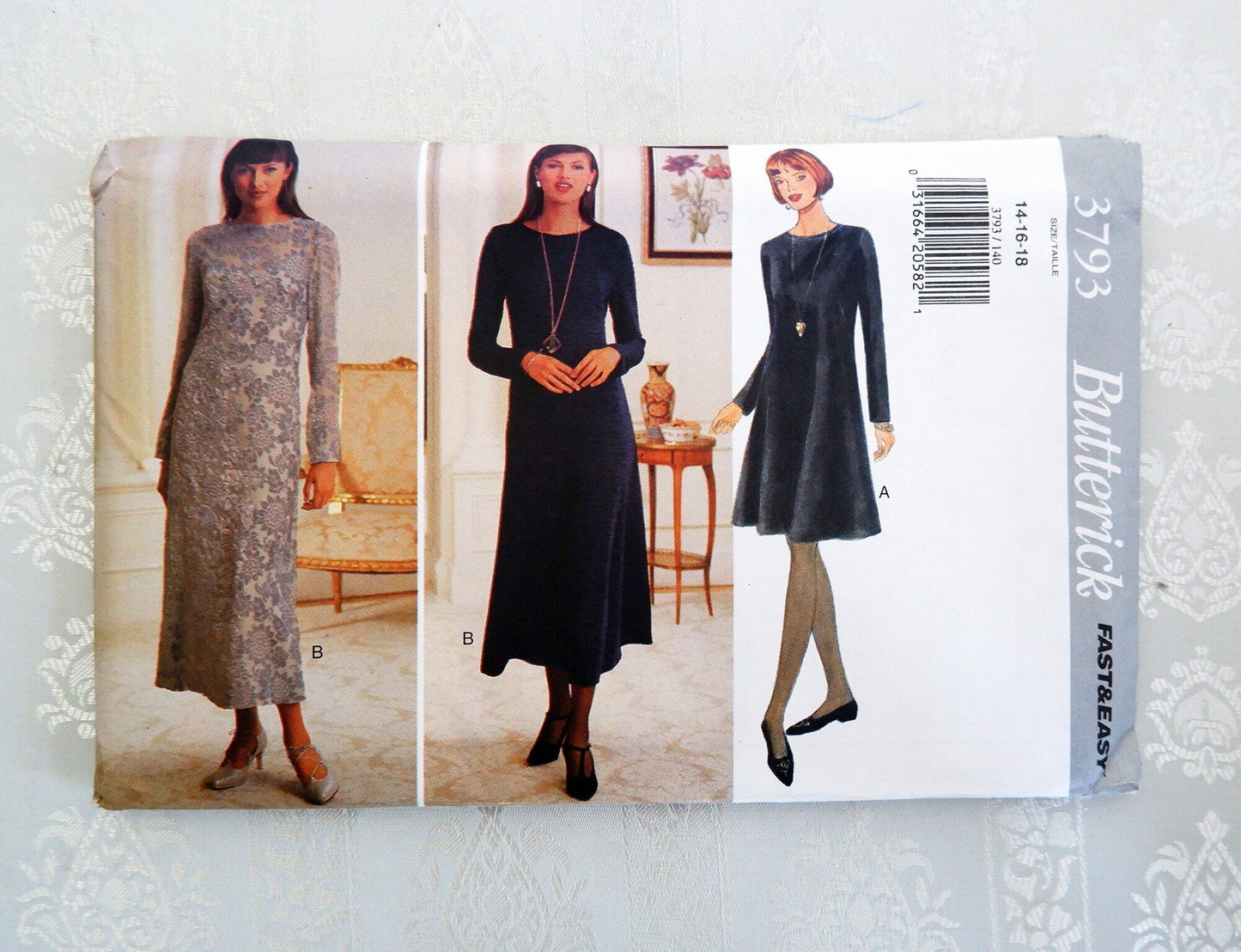 Butterick 3793, dress and slip pattern, Sizes 14 - 18